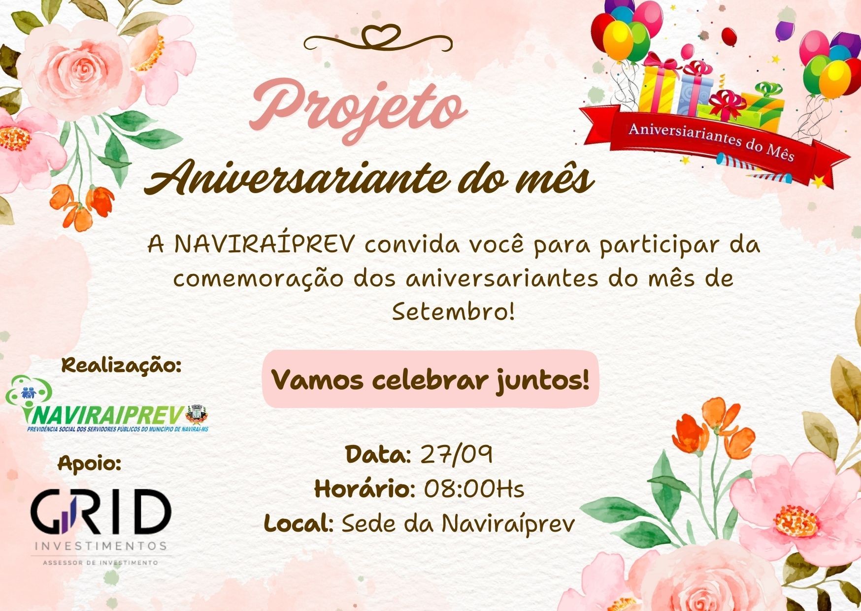 Projeto: Aniversariante do mês